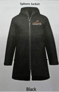 sphere jacket in black.